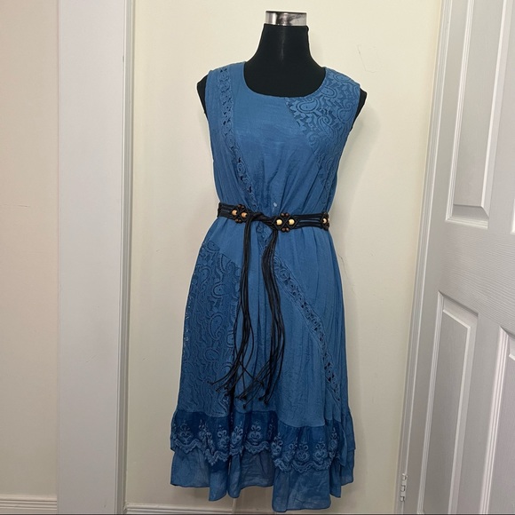 Periwinkle Boho Loose Relaxed Fit Boho Dress Size Large - Picture 11 of 16